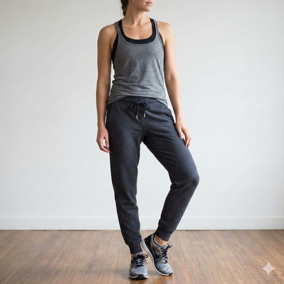 lululemon athletica Pants - Lululemon Warm Down Jogger II Womens 6 Black 28" Heathered Core Black Cotton